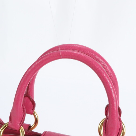 Miu Miu Miu Leather Handbag Shoulder Crossbody Pink Women's - Picture 2 of 12